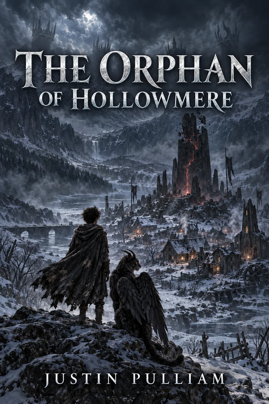 Cover of The Crownless Age, Book one: THE ORPHAN OF HOLLOWMERE, by Justin Pulliam
